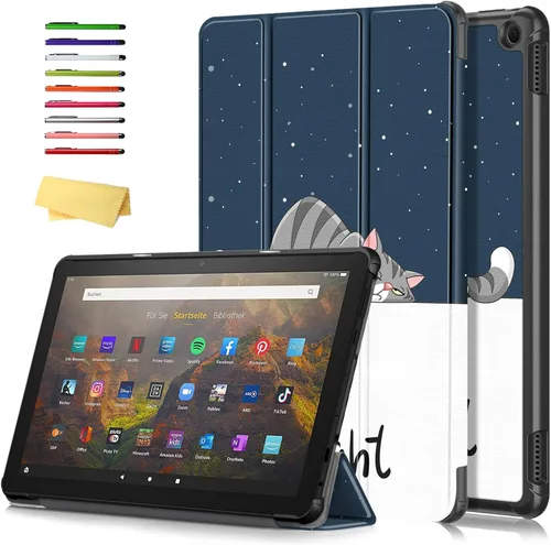 Vista 28 de Funda tipo folio para Amazon Kindle Fire HD 8 y Fire HD 8 Plus (se adapta tanto a 12ª/10ª generación, 2022/2020) con soporte inteligente de piel