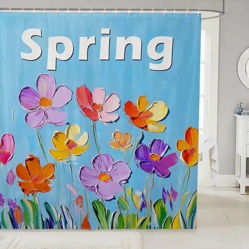 Vista 14 de Butterfly Shower Curtain Bohemian Bathroom Shower Curtain Set for Kids Adult Sun Moon Bath Curtain Yellow Butterfly Waterproof Curtains Room Decor