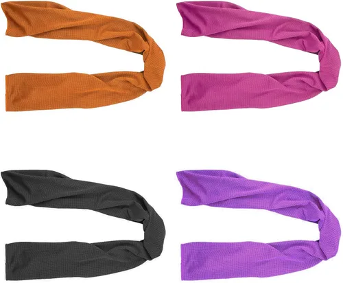 Vista 7 de Paquete de 4 toallas de enfriamiento (40 x 12 pulgadas), toallas de microfibra, suaves, transpirables y frescas, para mantenerse fresco al hacer