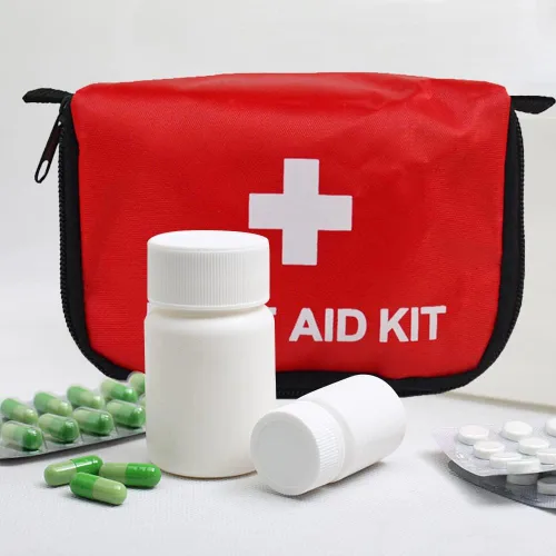 Vista 2 de Eforcase Bolsa vacía de primeros auxilios de viaje, bolsa médica vacía portátil, bolsa vacía para medicamentos, bolsa vacía de almacenamiento