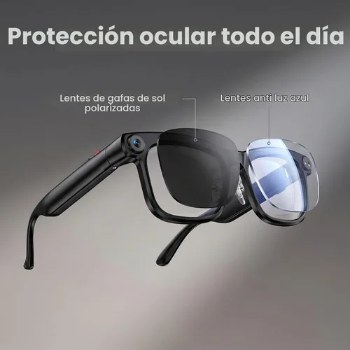Vista 5 de Lentes inteligentes AI con cámara, gafas de cámara HD de 8 MP