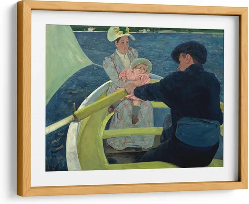 Vista 6 de Canvas Lab The Boating Party by Mary Cassatt 15 x 11 in Fine Art Framed Print, Frame Color: Black, With Mat