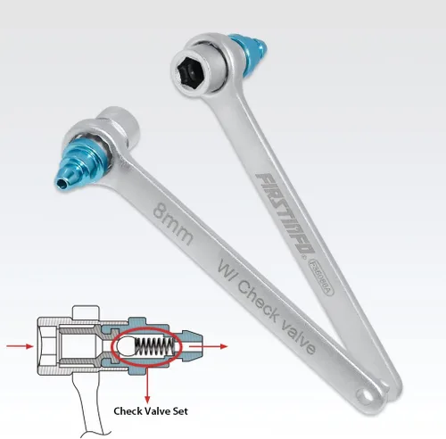 Vista 4 de FIRSTINFO F35086A - Mini purgadora de frenos de 0.315 in con válvula de retención y enchufe de 6 puntos para purga de frenos automotriz y motocicleta