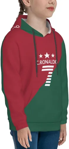 Vista 6 de Luja Dling Ronaldo #7 Cr7 - Sudadera con capucha para adolescentes con bolsillo