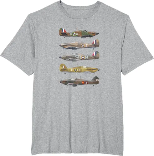 Vista 23 de Hawker Hurricane is a British WW2 camiseta de aviones de combate Negro