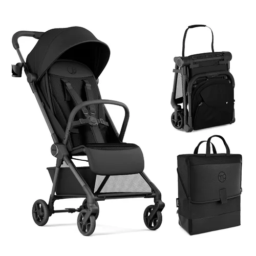Vista 13 de Mompush Nexis - Cochecito de viaje ligero de fibra de carbono, equipaje de Negro