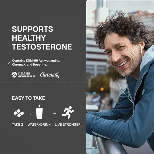 Vista 5 de Weider Prime Apoyo para hombres - Apoya la energía, la fuerza, la concentración, el estrés, el músculo magro - 60 cápsulas