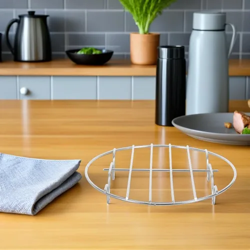 Vista 7 de 2pcs Steamer Rack Stainless Steel with Footed Base