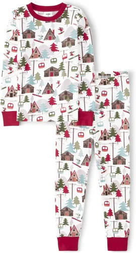 Vista 13 de Gymboree Conjunto de pijama unisex de algodón de Navidad de 2 piezas, niño grande, niño pequeño, gimnasio para bebé