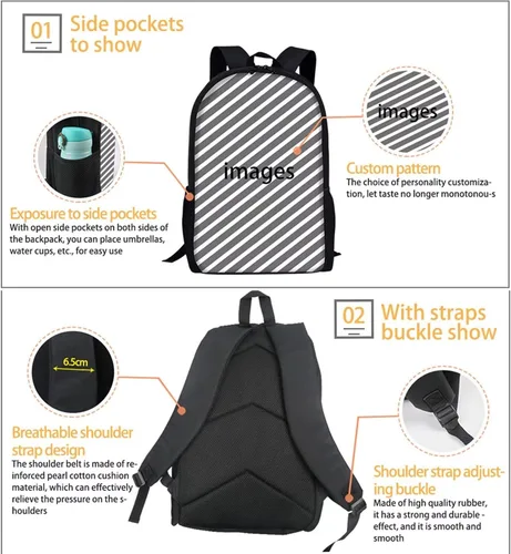 Vista 6 de WELLFLYHOM Mochila para niños de 16 pulgadas, mochila escolar para niñas y niños para 5T-19T, 0 Dinosaurio, Mochilas de mochila