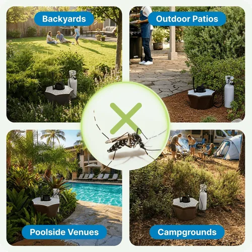 Vista 6 de Biogents Trampa para Mosquitos al Aire Libre Mosquitaire con Refuerzo de CO₂ y Señuelo SweetScent Alternativa Repelente Ecológica, Sin Pesticidas