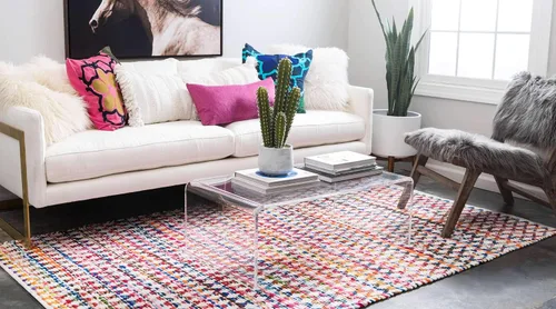Vista 3 de Unique Loom Trenzado Chindi Collection - Alfombra casual moderna para múltiples áreas (6 pies x 9 pies)