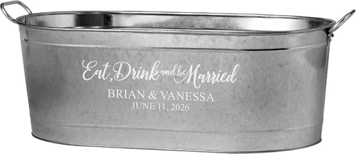 Vista 27 de Let's Make Memories Crea tu propia bañera de bebidas personalizada con soporte, tina de bebidas personalizada, esencial de entretenimiento único