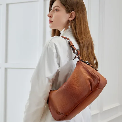Vista 2 de HESHE Bolsos de cuero y bolsos de hombro Hobo, bolso de mano, bolso cruzado, bolso de diseñador para mujer