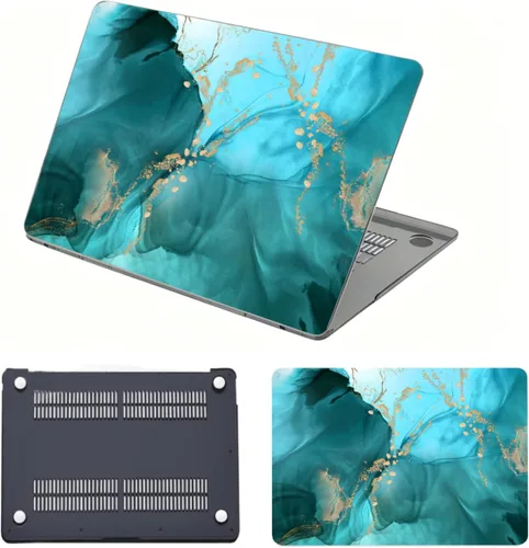 Vista 26 de Funda para MacBook Air de 15,3 pulgadas M2/M3/M4/M5, mármol Mármol turquesa púrpura