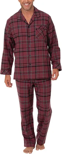 Vista 15 de PajamaGram Conjunto de pijama para hombre, clásico, 100% algodón Negro