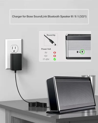 Vista 3 de Cargador de 17 ~ 20V para altavoz móvil Bose Soundlink I II III 1 2 3
