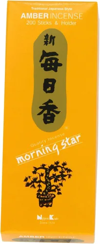 Vista 3 de Morning Star, Incienso ámbar, 200 varillas y soporte