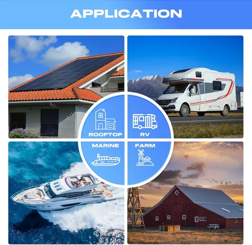 Vista 5 de Kit de Panel Solar de 600 Vatios con Paneles Solares Monocristalinos de Alta Eficiencia de 300 Vatios 2pcs para RV y Controlador de Carga MPPT