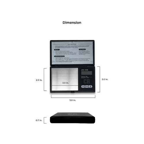 Vista 4 de CR Scale - Báscula digital prémium para alimentos, 3.53 oz por 0.00 oz, negro, portátil (JDS-100B)