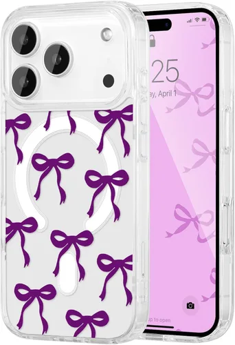 Vista 59 de UEEBAI - Funda magnética para iPhone 11, diseño de lazo, compatible con MagSafe, funda transparente delgada inalámbrica, antiamarilleo, a prueba