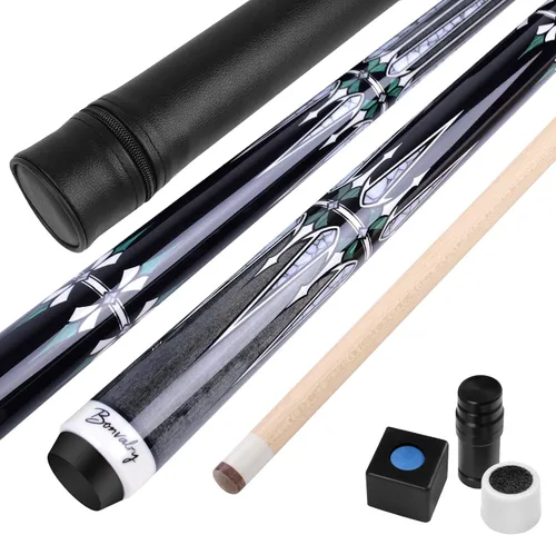 Vista 9 de Kit de Taco de Billar - Palo de Billar de Arce Teñido de 58 Pulgadas con Estuche Duro y Accesorios para Entusiastas del Billar Pool Cue and