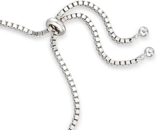 Vista 3 de Ross-Simons Pulsera Bolo de Topacio Azul Cielo de 5,00 qt t en Plata de Ley, Gema, Topacio
