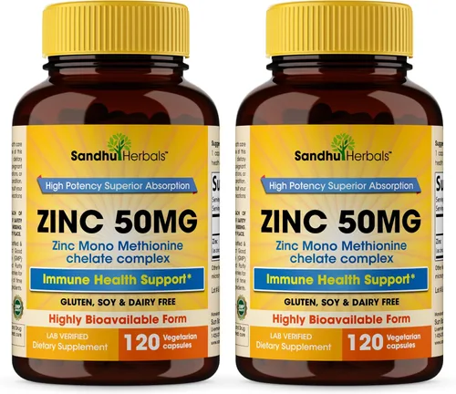 Vista 11 de Cápsulas de zinc de 50 mg para hombres y mujeres, 60 unidades Suplementos de zinc altamente absorbibles para apoyo del sistema inmunológico