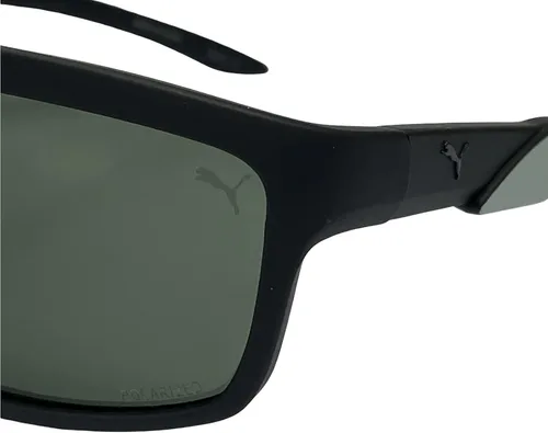 Vista 5 de Puma Spark PU0324S 004 - Lentes de sol polarizados con marco negro mate ideales para conducir pesca ciclismo y correr negro verde y negro 54 18 145