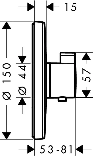 Vista 2 de Hansgrohe 15755000 Ecostat S Mezclador termostático, cromado, plata