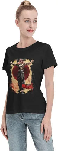 Vista 4 de Anime Baki The Grappler T Shirt Womens Summer Round Neck Tops Casual Short Sleeves Tee Black