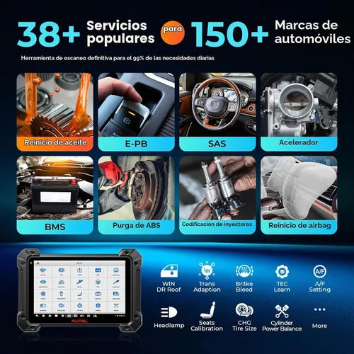 Vista 4 de Autel escáner MaxiCOM MK908 Pro II, J2534 ECU Función como Elite 2 Pro MS909 15000mAh Up of MaxiSys MS908S PRO II MS906 MAX MK908 II MS906 Pro