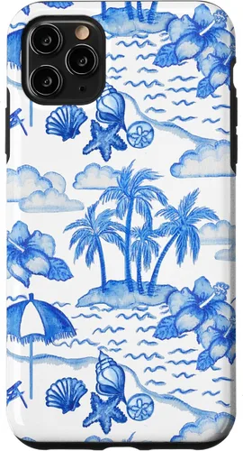 Vista 13 de Funda para iPhone 16 Coastal Nieta Preppy Hawaiian Hibiscus Coconut Girl