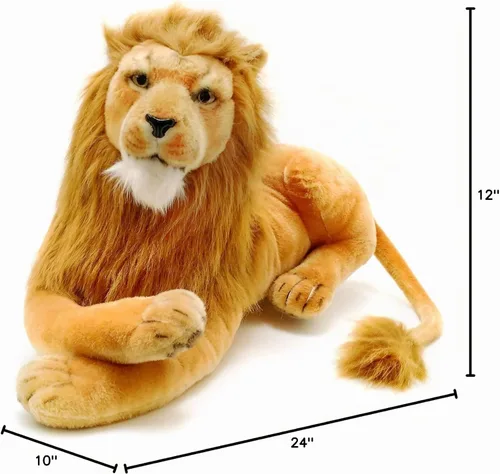 Vista 8 de TigerHart Lasodo The Lion - 39 pulgadas (medida de cola no incluida) Gato de peluche grande