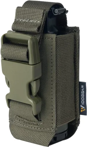 Vista 9 de IDOGEAR Soporte de linterna táctica Molle flashbang bolsa revista bolsa multiusos herramienta bolsa para chaleco resistente cinturón mochila