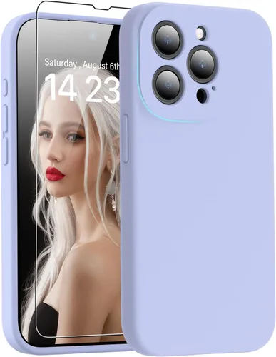Vista 14 de DEENAKIN Funda de silicona compatible con iPhone 12 con protector de pantalla, mejora la protección de la cámara, funda protectora suave y flexible