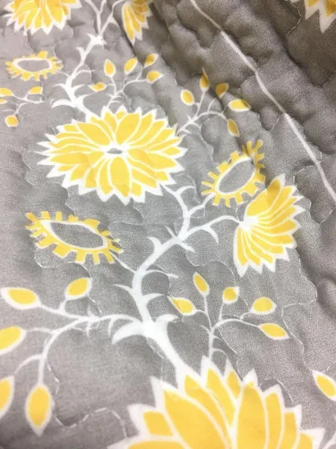 Vista 6 de [Girasoles blancos y amarillos] Juego de edredón de microfibra de poliéster hipoalergénico de 2 piezas, ropa de cama para dormitorio