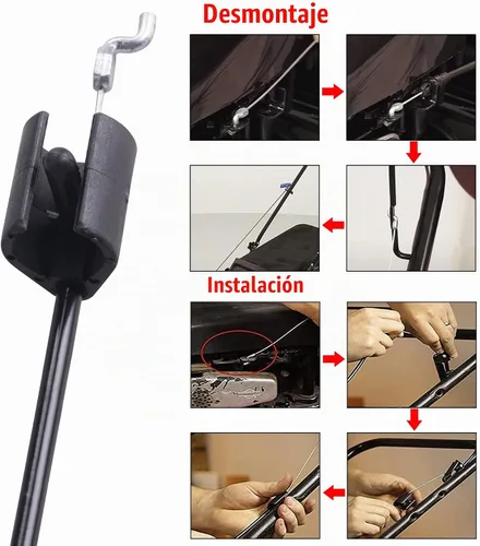 Vista 5 de 532183281 183281 Cable de control compatible con Poulan Roper Husqvarna Craftsman Weed Eater Walk-Behind cortacésped Craftsman piezas modelo 917