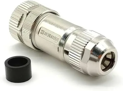 Vista 8 de Elecbee 5 unids Profibus M12 A Código Campo Cable Conector 4 Pin hembra Asamblea Enchufe Shiled para 22AWG 0.34mm² Cable