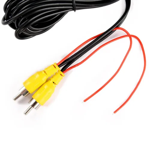 Vista 6 de DALLUX Cable de vídeo RCA para cámara de respaldo del coche, cable de vídeo para cámara trasera con cable de detección (6 m/20 pies), cable