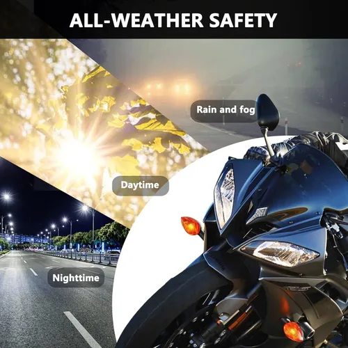 Vista 3 de Indicadores de motocicleta compatibles con Yamaha YZF-R6 2008-2016 LED luz de marcha delantera ahumada