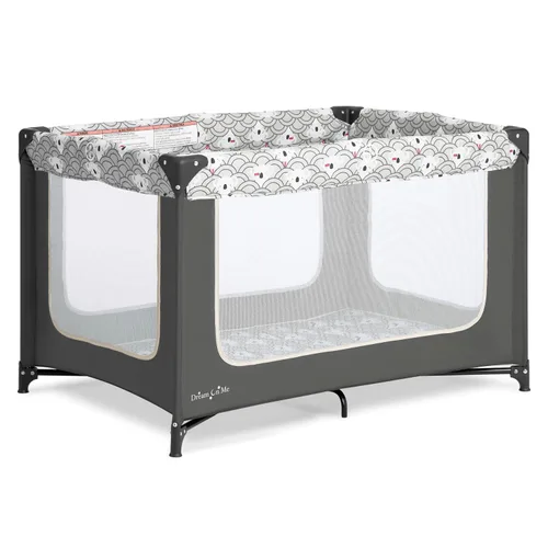 Vista 10 de Dream On Me Zodiak Corral portátil, compacto para viajes, bolsa de Gris oscuro