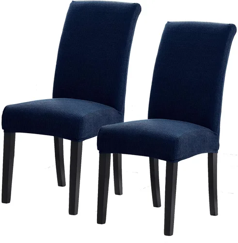 Vista 43 de Juego de 2 fundas para sillas de comedor, fundas elásticas para sillas de comedor, fundas para sillas de cocina de jacquard texturizadas, decoración