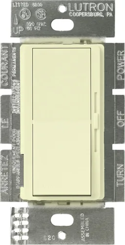 Vista 6 de Lutron - Regulador de intensidad Diva de 8 amperios y 3 vías/unipolar, de 0 a 10 voltios, DVSTV-WH, 10.00 volts Blanco