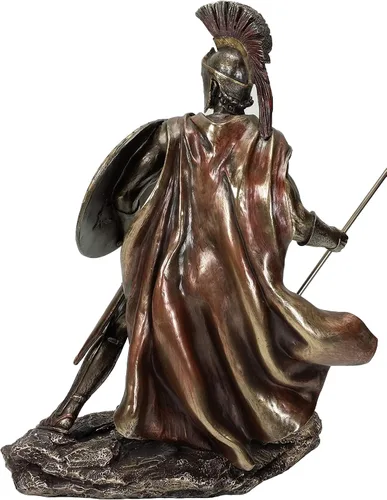 Vista 2 de UNICORN STUDIO Estatua del rey militar griego Leónidas de 13.5 pulgadas, acabado en bronce