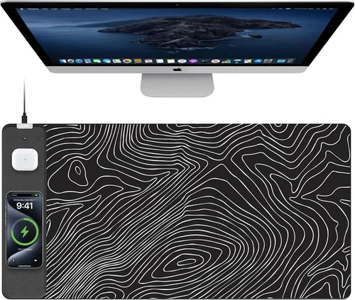 Vista 14 de TopMade Alfombrilla de Mouse de Carga Inalámbrica, Alfombrilla de Mouse para Juegos RGB, Alfombrilla de Escritorio para Oficina en Casa, 31.5" x RGB