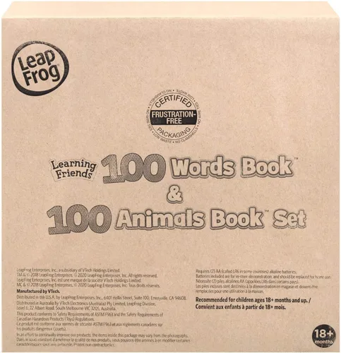 Vista 6 de LeapFrog - Juego de libros de 100 palabras y 100 animales (embalaje libre de frustración)