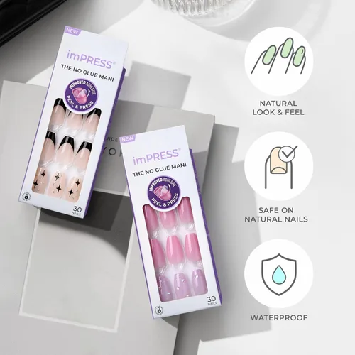 Vista 4 de Uñas postizas sin pegamento KISS imPRESS, diseño "All I Want