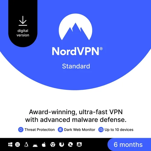 Vista 13 de NordVPN Plus, 10 Devices, 1-Year, VPN & Password Manager Software Bundle, Digital Code