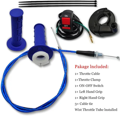 Vista 2 de Mango de Acelerador Giratorio de 7/8 22 mm, Kit de Cable de Acelerador para Mini Bicicleta, Kit de Cable de Acelerador para Motocicleta de Cross